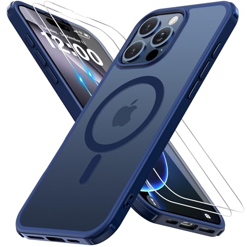 Iokmax für iPhone 16 Pro Max Hülle für Magsafe mit 2 Stück Schutzfolie, Stoßfest Kratzfest Magnetisch Handyhülle Zertifizierte Militärschutz Dünn Schutzhülle Matt Case für 16 Pro Max-6.9 Inch, Blau Iokmax für iPhone 16 Pro Max Hülle für Magsafe mit 2 Stück Schutzfolie, Stoßfest Kratzfest Magnetisch Handyhülle Zertifizierte Militärschutz Dünn Schutzhülle Matt Case für 16 Pro Max-6.9 Inch, Blau von Iokmax
