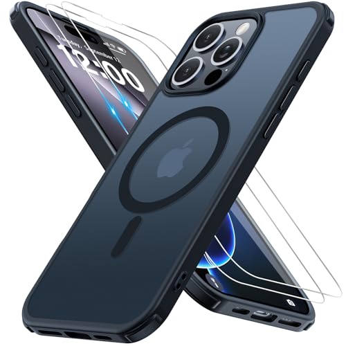 Iokmax für iPhone 16 Pro Max Hülle für Magsafe mit 2 Stück Schutzfolie, Stoßfest Kratzfest Magnetisch Handyhülle Zertifizierte Militärschutz Dünn Schutzhülle Matt Case für iPhone 16 Pro Max,Schwarz Iokmax für iPhone 16 Pro Max Hülle für Magsafe mit 2 Stück Schutzfolie, Stoßfest Kratzfest Magnetisch Handyhülle Zertifizierte Militärschutz Dünn Schutzhülle Matt Case für iPhone 16 Pro Max,Schwarz von Iokmax