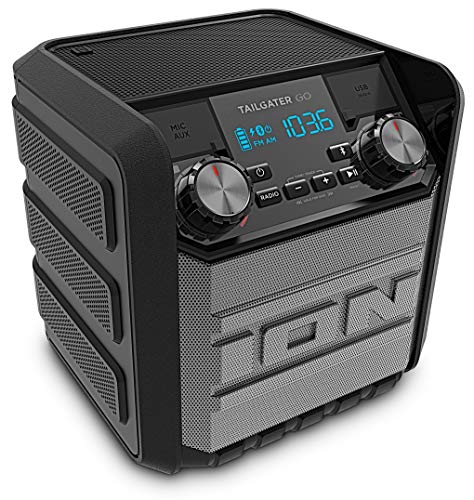 ION AUDIO Tailgater GO Ultra kompaktes Lautsprechersystem mit wiederaufladbarem Powerbank für Apple iPad/iPhone/Android von Ion