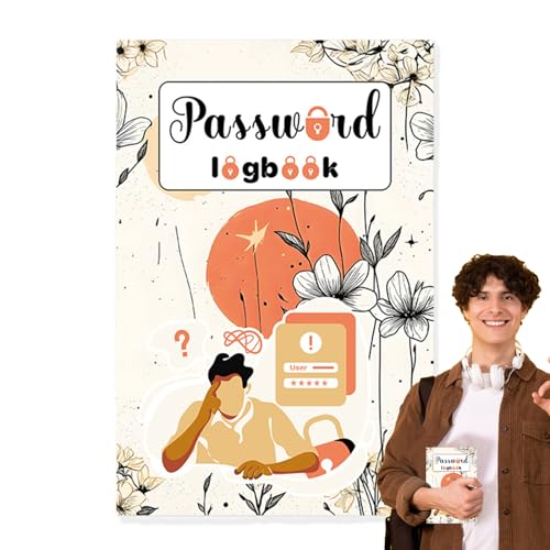 Iouyjiu Internet-Passwortbuch – Notizbuch zum Speichern von Websites – Organizer für Internetkonten mit sicherem Journal zum Speichern Ihrer Daten von Iouyjiu
