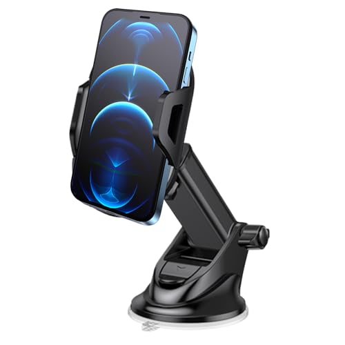 Iouyjiu Vacuum Phone Holder Car, Vacuum Mount Cradle, Multifunctional Grip Stand, Secure Windshield Window Mount, Vehicle Navigation Support for Truck Driving, 13x6.6x11.1cm Black von Iouyjiu