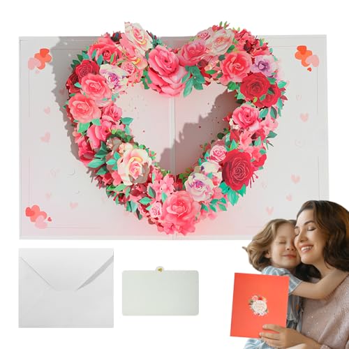 Mother's Day 3D Greeting Card, Pop-Up Paper for Card Mom, Innovative Festival Cards, Exquisite Design, Heartfelt Gift, Personalized Message, Mother Day Appreciation, 20 x 30 cm, mehrfarbig von Iouyjiu
