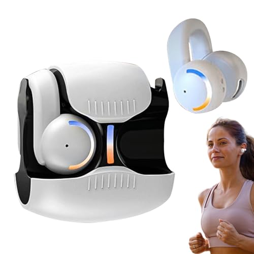 Wireless Ear Clips, Comfortable Earbuds, Open Ear Headphones, Lightweight Design Noise Isolating Sound Black Color Ideal for Gym Running Shower Sleep, 3.54x3.54x1.57 Inches Wireless Ear Clips, Comfortable Earbuds, Open Ear Headphones, Lightweight Design Noise Isolating Sound Black Color Ideal for Gym Running Shower Sleep, 3.54x3.54x1.57 Inches von Iouyjiu