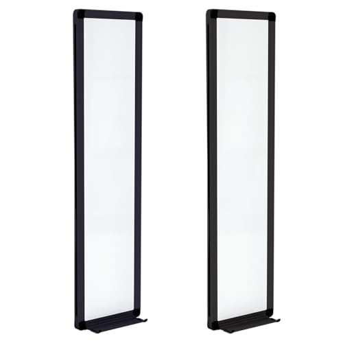 Ireer Schlankes, dünnes Whiteboard mit Ablage, To-Do-Liste, tragbar, schmal, hoch, trocken abwischbar, für Tür, Wandmontage, Aluminium-Magnettafel für Heimbüro, 20 x 80 cm, Schwarz, 2 Stück Ireer Schlankes, dünnes Whiteboard mit Ablage, To-Do-Liste, tragbar, schmal, hoch, trocken abwischbar, für Tür, Wandmontage, Aluminium-Magnettafel für Heimbüro, 20 x 80 cm, Schwarz, 2 Stück von Ireer