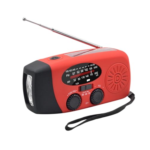 Notfall-Handkurbelradio mit LED-Taschenlampe für Notfälle, tragbares AM/FM-NOAA-Wetterradio, Dynamoradio mit 2000-mAh-Powerbank, Telefonladegerät, USB-Aufladung und Solarstrom für Camping-Notfälle Notfall-Handkurbelradio mit LED-Taschenlampe für Notfälle, tragbares AM/FM-NOAA-Wetterradio, Dynamoradio mit 2000-mAh-Powerbank, Telefonladegerät, USB-Aufladung und Solarstrom für Camping-Notfälle von Irfora