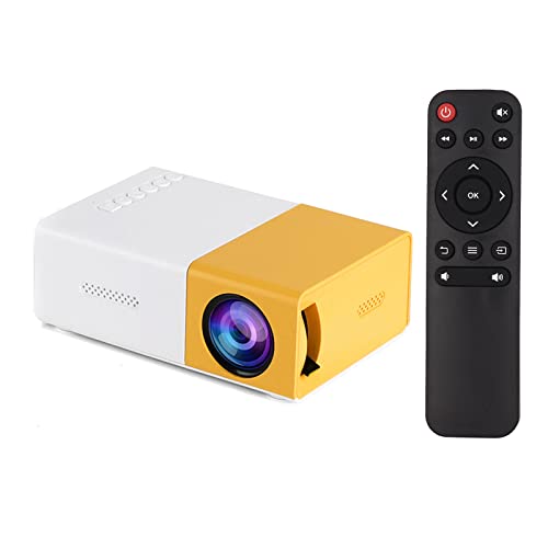 Projektor,Irfora 400 Lumen Mini-LED-Projektor Tragbarer Videoprojektor HD/AV/USB/Audio-Heimkino mit integriertem Lautsprecher und Fernbedienungsunterstützung 3,5-mm-Schnittstelle von Irfora