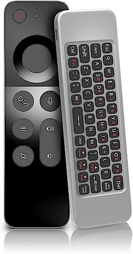 Smart TV Remote Control,Irfora W3 2.4G Air Mouse Drahtlose Tastatur Sprachsteuerung IR-Lernfernbedienung 6-Achsen-Bewegungserkennung Fernbedienung Universal für Smart TV Android TV Box PC von Irfora