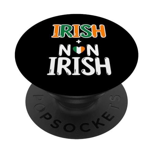 Irische nicht-irische Herzflagge Irland Partner Paare Matching PopSockets mit austauschbarem PopGrip von Irish Couples Matching