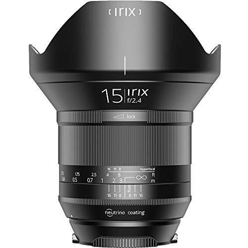 Irix IL-15BS-EF Ultraweitwinkelobjektiv Blackstone 15mm f2,4 für Canon EF (95mm Filtergewinde Vollformat, leuchtende Beschriftung, optimierter Fokusring), Schwarz von Irix