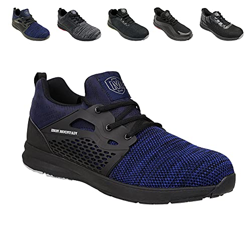 Iron Mountain Herren Arbeit & Utility Sicherheits Turn mit Stahlkappen und Schutz Midsole Arbeitssicherheit Trainer Schuhe S1P SRC, Blau, 41 EU von Iron Mountain