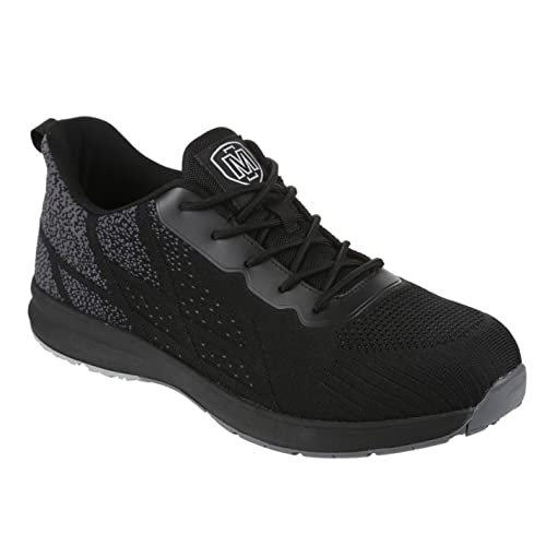 Iron Mountain Herren Arbeit & Utility Sicherheits Turn mit Stahlkappen und Schutz Midsole Arbeitssicherheit Trainer Schuhe S1P SRC, Schwarz/Grau, 42 EU von Iron Mountain