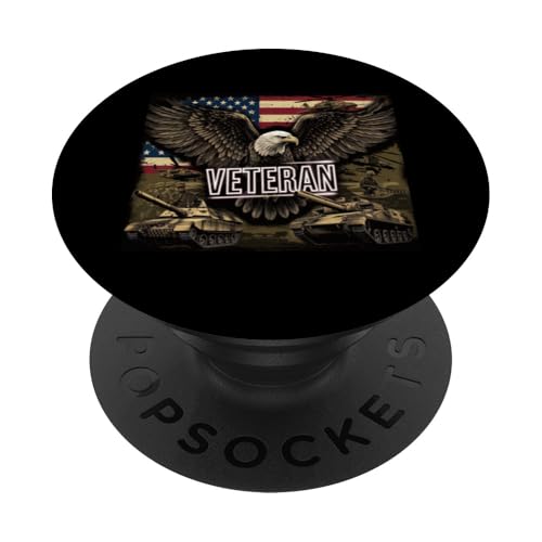American Flag Eagle Heroic Soldier Memorial Day Veteranentag PopSockets Klebender PopGrip von Iron Oath Apparel.USA