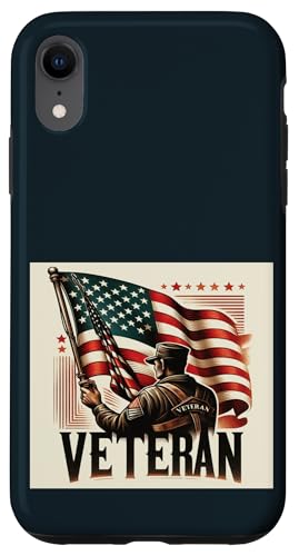 Amerikanische Flagge Veterans Day | Heldenhafter Militär-Gedenktag Hülle für iPhone XR von Iron Oath Apparel.USA