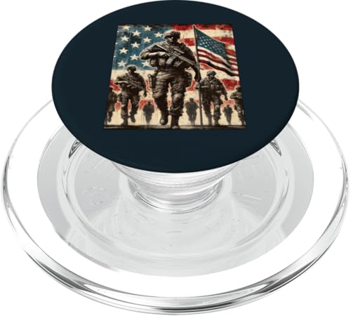 Brave Patriotic Military Soldat Marching Hero Memorial Day PopSockets PopGrip für MagSafe Brave Patriotic Military Soldat Marching Hero Memorial Day PopSockets PopGrip für MagSafe von Iron Oath Apparel.USA