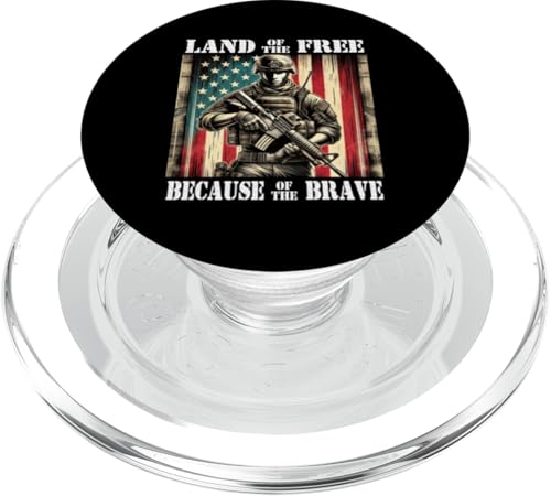 Gedenktag zum Land der Freien, mutigen Militärveteranen PopSockets PopGrip für MagSafe Gedenktag zum Land der Freien, mutigen Militärveteranen PopSockets PopGrip für MagSafe von Iron Oath Apparel.USA