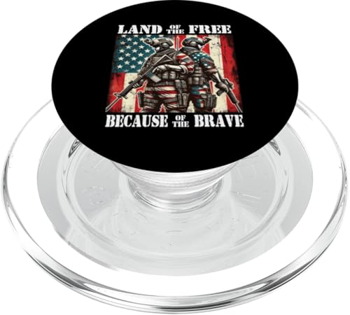 Land der Freien wegen des Brave Memorial Veterans Day PopSockets PopGrip für MagSafe Land der Freien wegen des Brave Memorial Veterans Day PopSockets PopGrip für MagSafe von Iron Oath Apparel.USA