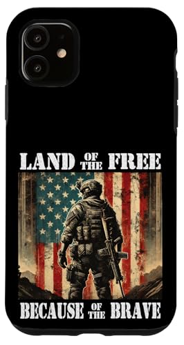 Land der Freien wegen des Braven Militär-Gedenktages Hülle für iPhone 11 von Iron Oath Apparel.USA