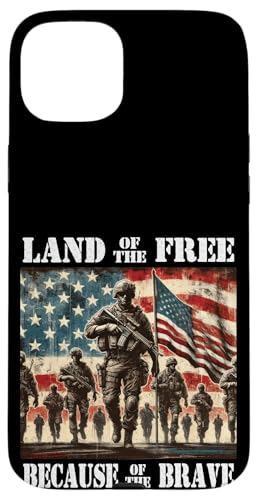 Land der Freien wegen des Braven Militär-Gedenktages Hülle für iPhone 15 Plus Land der Freien wegen des Braven Militär-Gedenktages Hülle für iPhone 15 Plus von Iron Oath Apparel.USA