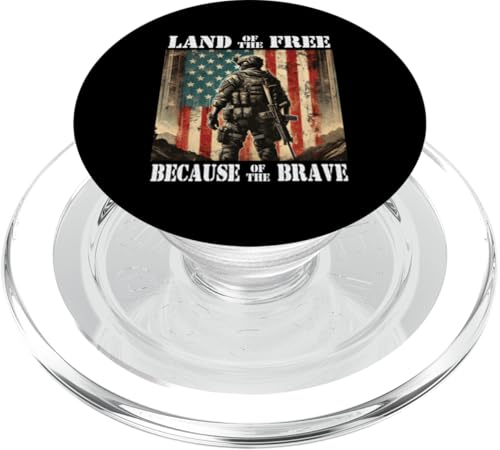 Land der Freien wegen des Braven Militär-Gedenktages PopSockets PopGrip für MagSafe Land der Freien wegen des Braven Militär-Gedenktages PopSockets PopGrip für MagSafe von Iron Oath Apparel.USA