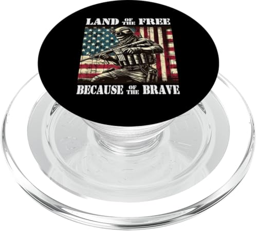 Land der Freien wegen des Braven Militär-Gedenktages PopSockets PopGrip für MagSafe Land der Freien wegen des Braven Militär-Gedenktages PopSockets PopGrip für MagSafe von Iron Oath Apparel.USA
