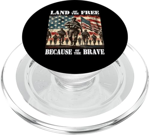 Land der Freien wegen des Braven Militär-Gedenktages PopSockets PopGrip für MagSafe Land der Freien wegen des Braven Militär-Gedenktages PopSockets PopGrip für MagSafe von Iron Oath Apparel.USA