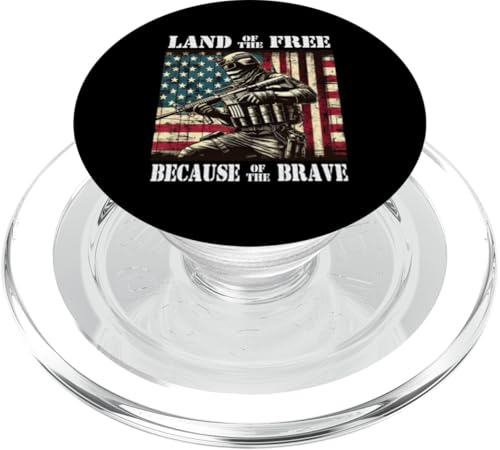Land der Freien wegen des Braven Militär-Gedenktages PopSockets PopGrip für MagSafe Land der Freien wegen des Braven Militär-Gedenktages PopSockets PopGrip für MagSafe von Iron Oath Apparel.USA