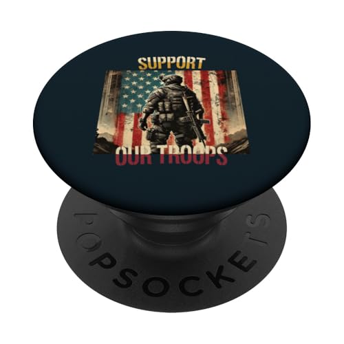 Militärgedenktag der patriotischen amerikanischen Soldaten PopSockets Klebender PopGrip von Iron Oath Apparel.USA