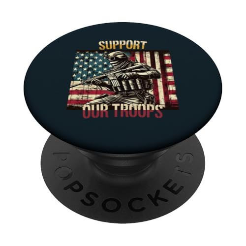 Militärgedenktag der patriotischen amerikanischen Soldaten PopSockets Klebender PopGrip von Iron Oath Apparel.USA