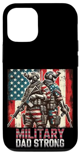 Military Dad Strong | Patriotische Streitkräfte Veteran Vater Hülle für iPhone 12/12 Pro von Iron Oath Apparel.USA
