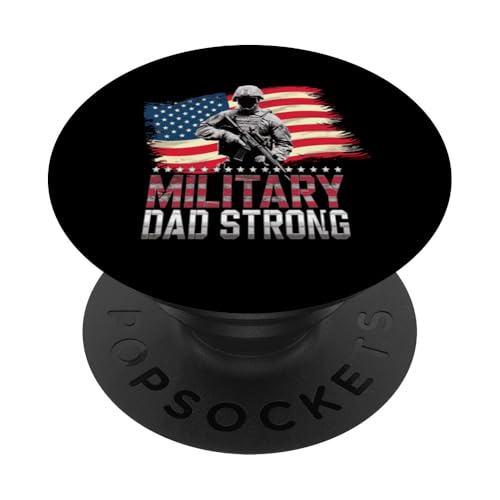 Military Dad Strong | Patriotische Streitkräfte Veteran Vater PopSockets Klebender PopGrip Military Dad Strong | Patriotische Streitkräfte Veteran Vater PopSockets Klebender PopGrip von Iron Oath Apparel.USA