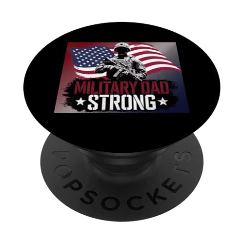 Military Dad Strong | Patriotische Streitkräfte Veteran Vater PopSockets Klebender PopGrip Military Dad Strong | Patriotische Streitkräfte Veteran Vater PopSockets Klebender PopGrip von Iron Oath Apparel.USA
