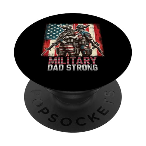 Military Dad Strong | Patriotische Streitkräfte Veteran Vater PopSockets Klebender PopGrip Military Dad Strong | Patriotische Streitkräfte Veteran Vater PopSockets Klebender PopGrip von Iron Oath Apparel.USA
