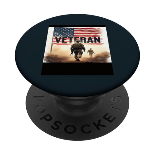 Patriotische amerikanische Flagge USA Soldat Militär Stolz Veteran PopSockets Klebender PopGrip von Iron Oath Apparel.USA