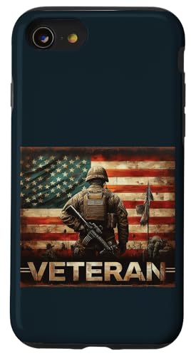 Patriotischer Soldat, amerikanische Flagge, US-Armee, Militär, Veteranentag Hülle für iPhone SE (2020) / 7 / 8 von Iron Oath Apparel.USA
