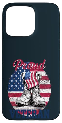 Patriotischer stolzer Veteran | Kampfstiefel Memorial Veterans Day Hülle für iPhone 15 Pro Max von Iron Oath Apparel.USA