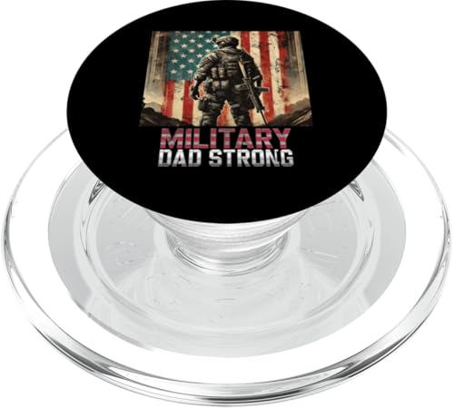 Proud Military Dad Strong | Ehrung mutiger Soldatenväter PopSockets PopGrip für MagSafe von Iron Oath Apparel.USA