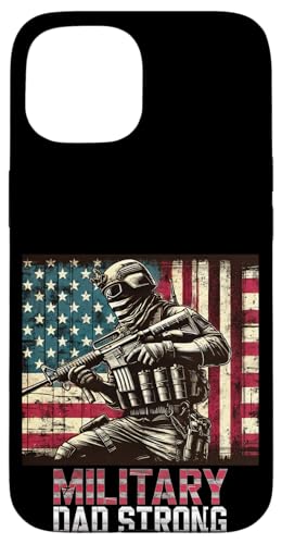 Stolzer Militärvater taktischer Soldat ehrt mutige Väter Hülle für iPhone 15 von Iron Oath Apparel.USA