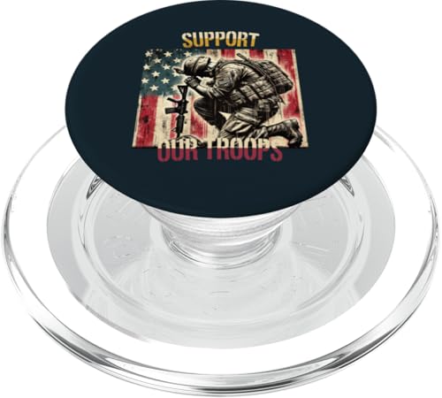 Unterstützen Sie unsere Truppen Patriotic American Soldier Military Pride PopSockets PopGrip für MagSafe Unterstützen Sie unsere Truppen Patriotic American Soldier Military Pride PopSockets PopGrip für MagSafe von Iron Oath Apparel.USA