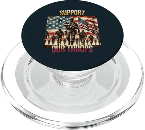 Unterstützen Sie unsere Truppen Patriotic American Soldier Military Pride PopSockets PopGrip für MagSafe Unterstützen Sie unsere Truppen Patriotic American Soldier Military Pride PopSockets PopGrip für MagSafe von Iron Oath Apparel.USA