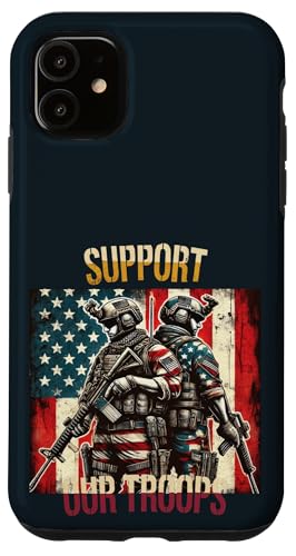 Unterstützen Sie unsere Truppen Patriotic American Soldiers Memorial Day Hülle für iPhone 11 Unterstützen Sie unsere Truppen Patriotic American Soldiers Memorial Day Hülle für iPhone 11 von Iron Oath Apparel.USA