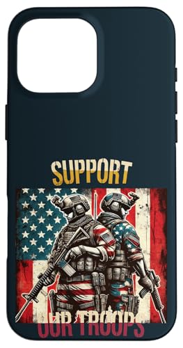 Unterstützen Sie unsere Truppen Patriotic American Soldiers Memorial Day Hülle für iPhone 16 Pro Max Unterstützen Sie unsere Truppen Patriotic American Soldiers Memorial Day Hülle für iPhone 16 Pro Max von Iron Oath Apparel.USA