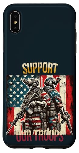 Unterstützen Sie unsere Truppen Patriotic American Soldiers Memorial Day Hülle für iPhone XS Max Unterstützen Sie unsere Truppen Patriotic American Soldiers Memorial Day Hülle für iPhone XS Max von Iron Oath Apparel.USA