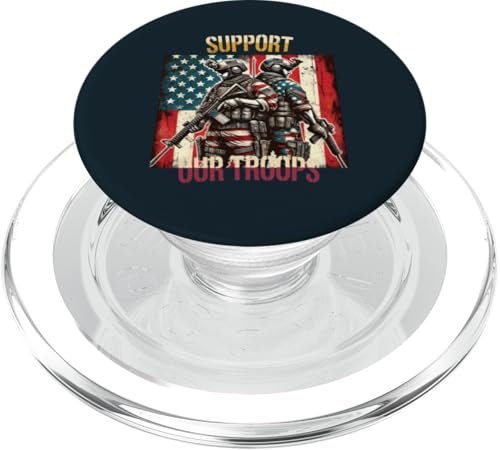 Unterstützen Sie unsere Truppen Patriotic American Soldiers Memorial Day PopSockets PopGrip für MagSafe Unterstützen Sie unsere Truppen Patriotic American Soldiers Memorial Day PopSockets PopGrip für MagSafe von Iron Oath Apparel.USA
