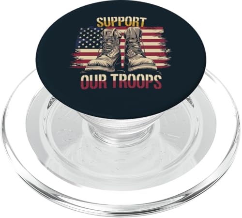 Unterstützen Sie unsere Truppen US-Militärkampfstiefel Veteranentag PopSockets PopGrip für MagSafe Unterstützen Sie unsere Truppen US-Militärkampfstiefel Veteranentag PopSockets PopGrip für MagSafe von Iron Oath Apparel.USA