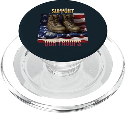 Unterstützen Sie unsere Truppen US-Militärkampfstiefel Veteranentag PopSockets PopGrip für MagSafe Unterstützen Sie unsere Truppen US-Militärkampfstiefel Veteranentag PopSockets PopGrip für MagSafe von Iron Oath Apparel.USA