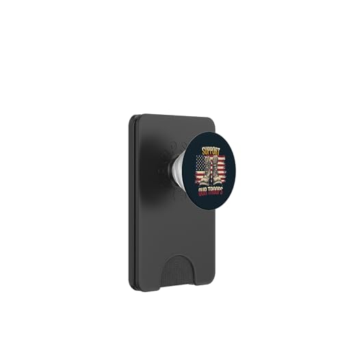 Unterstützen Sie unsere Truppen US-Militärkampfstiefel Veteranentag PopSockets PopWallet für MagSafe Unterstützen Sie unsere Truppen US-Militärkampfstiefel Veteranentag PopSockets PopWallet für MagSafe von Iron Oath Apparel.USA