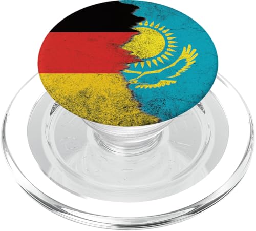 Deutschland & Kasachstan Flaggen - Deutsch Kasak, Kasachstani PopSockets PopGrip für MagSafe Deutschland & Kasachstan Flaggen - Deutsch Kasak, Kasachstani PopSockets PopGrip für MagSafe von Irreverent Tees