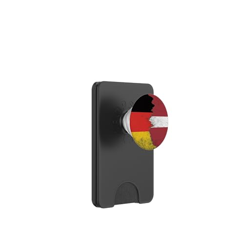 Deutschland & Lettland Flaggen - Deutsch Lettisch PopSockets PopWallet für MagSafe Deutschland & Lettland Flaggen - Deutsch Lettisch PopSockets PopWallet für MagSafe von Irreverent Tees
