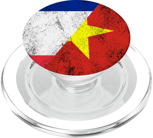 Frankreich & Vietnam Flaggen - Französisch Vietnamesisch PopSockets PopGrip für MagSafe Frankreich & Vietnam Flaggen - Französisch Vietnamesisch PopSockets PopGrip für MagSafe von Irreverent Tees