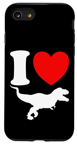 Ich liebe T-Rex Hülle für iPhone SE (2020) / 7 / 8 von Irreverent Tees